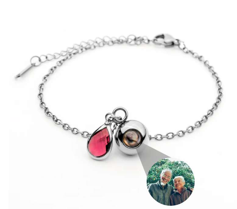 Fotoarmband mit deinem Bild und Geburtsstein