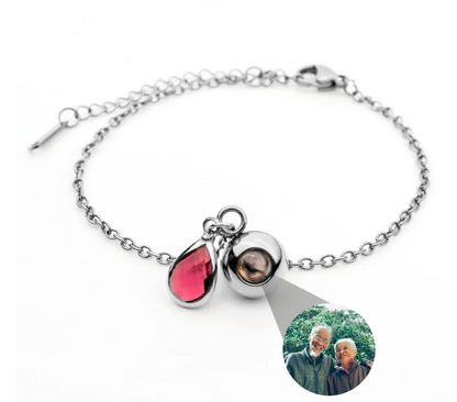 Fotoarmband mit deinem Bild und Geburtsstein