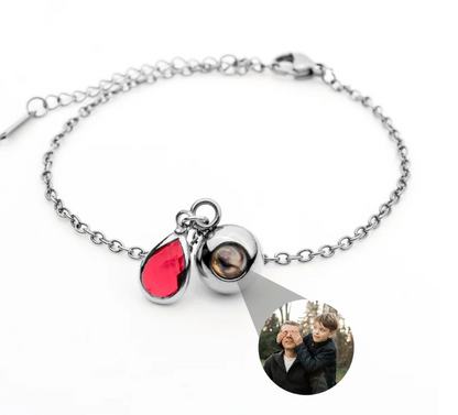 Fotoarmband mit deinem Bild und Geburtsstein