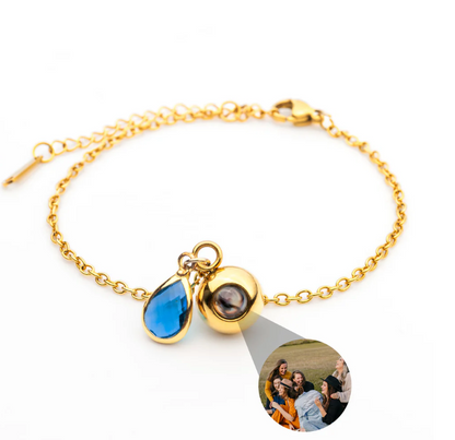 Fotoarmband mit deinem Bild und Geburtsstein