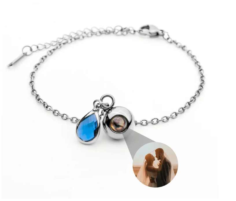 Fotoarmband mit deinem Bild und Geburtsstein