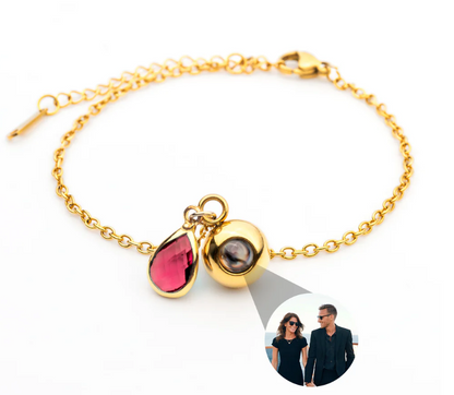 Fotoarmband mit deinem Bild und Geburtsstein