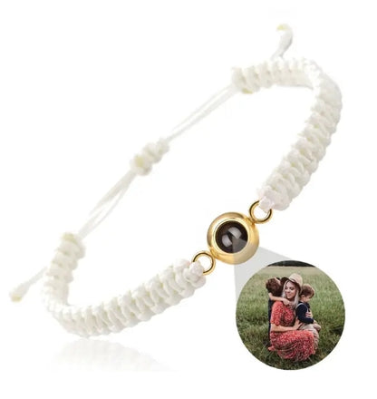 Geflochtenes Stoffarmband mit individuellem Foto