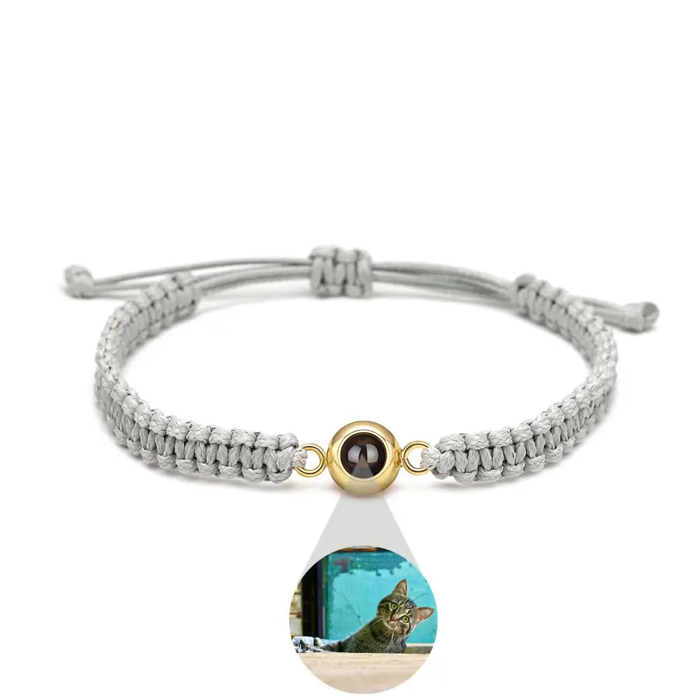 Geflochtenes Stoffarmband mit individuellem Foto