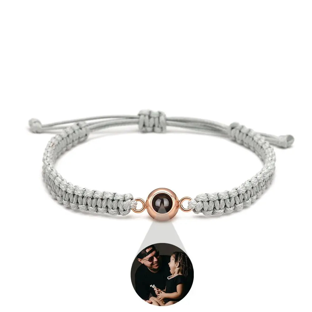 Geflochtenes Stoffarmband mit individuellem Foto