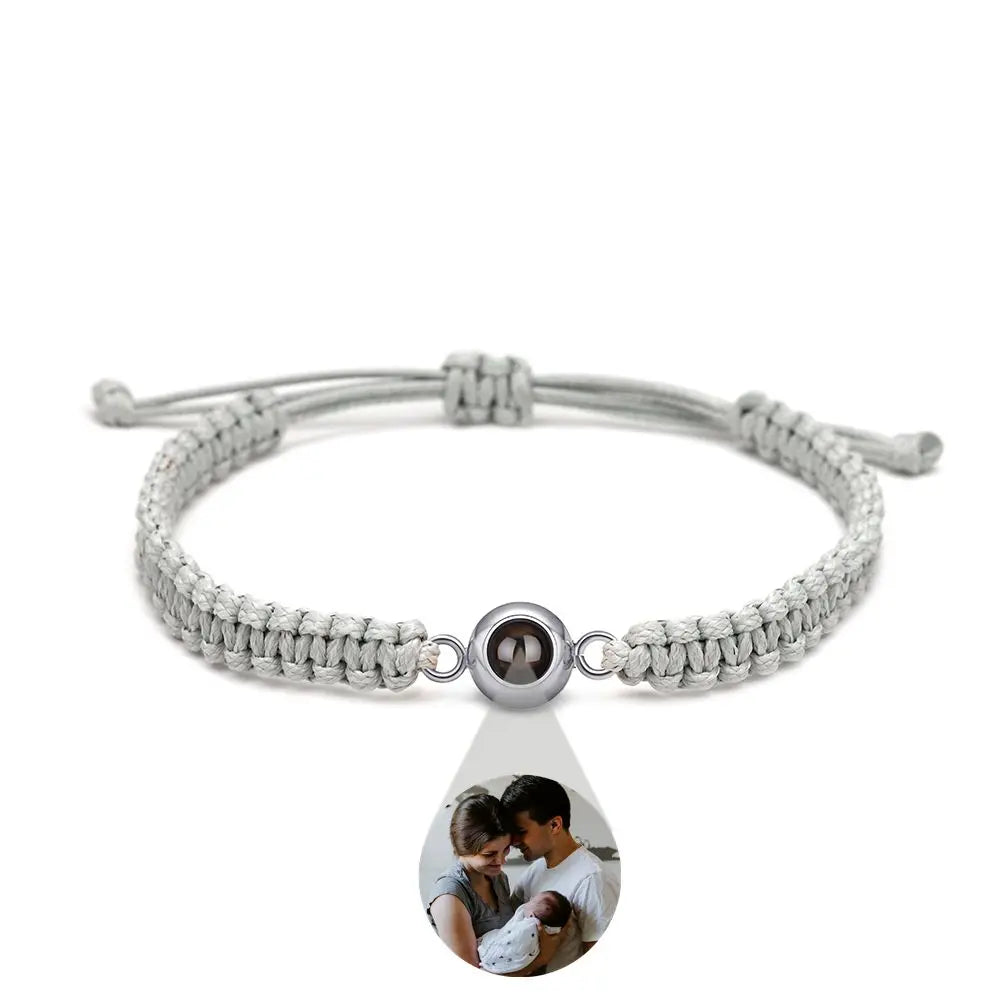 Geflochtenes Stoffarmband mit individuellem Foto