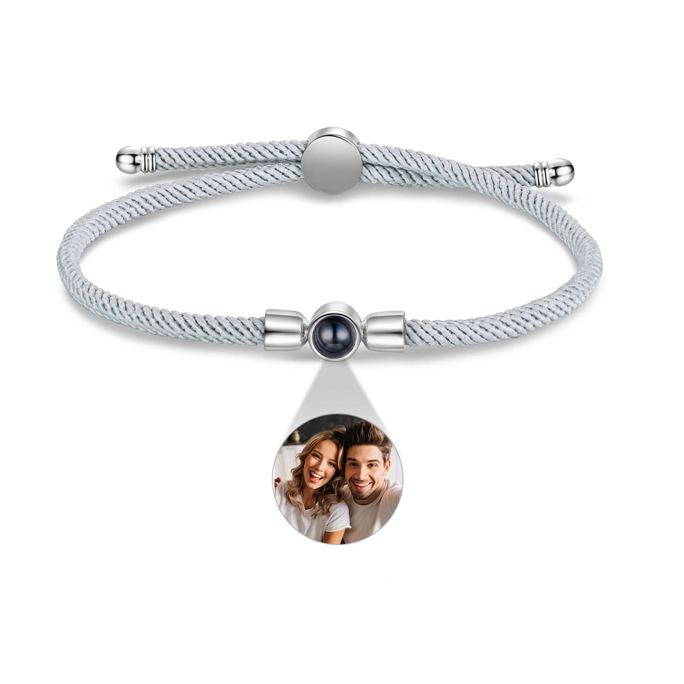 Geflochtenem Band Personalisiertes Foto Projektion Armband