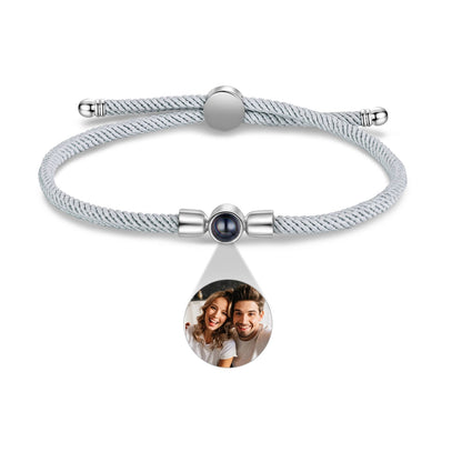 Geflochtenem Band Personalisiertes Foto Projektion Armband