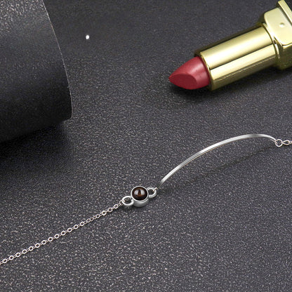 Sterling Silber Armband mit Foto-Projektion