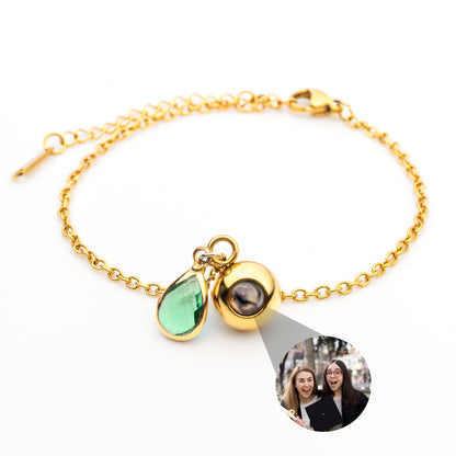 Fotoarmband mit deinem Bild und Geburtsstein