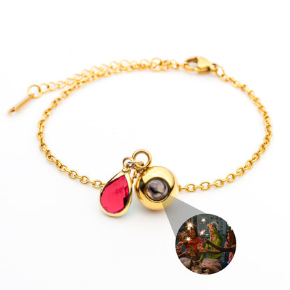 Fotoarmband mit deinem Bild und Geburtsstein