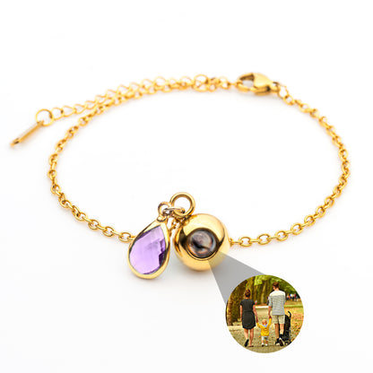 Fotoarmband mit deinem Bild und Geburtsstein