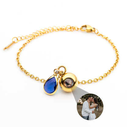 Fotoarmband mit deinem Bild und Geburtsstein