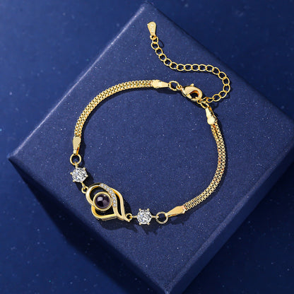 Doppelherz Foto projektion armband