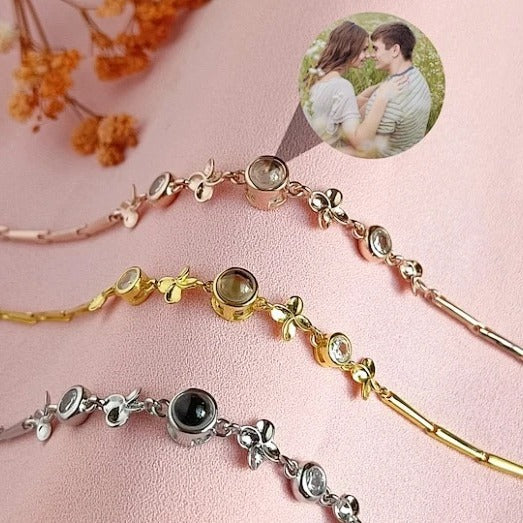 Vierblättriges Kleeblatt-Projektionsarmband