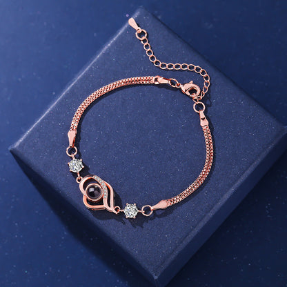 Doppelherz Foto projektion armband