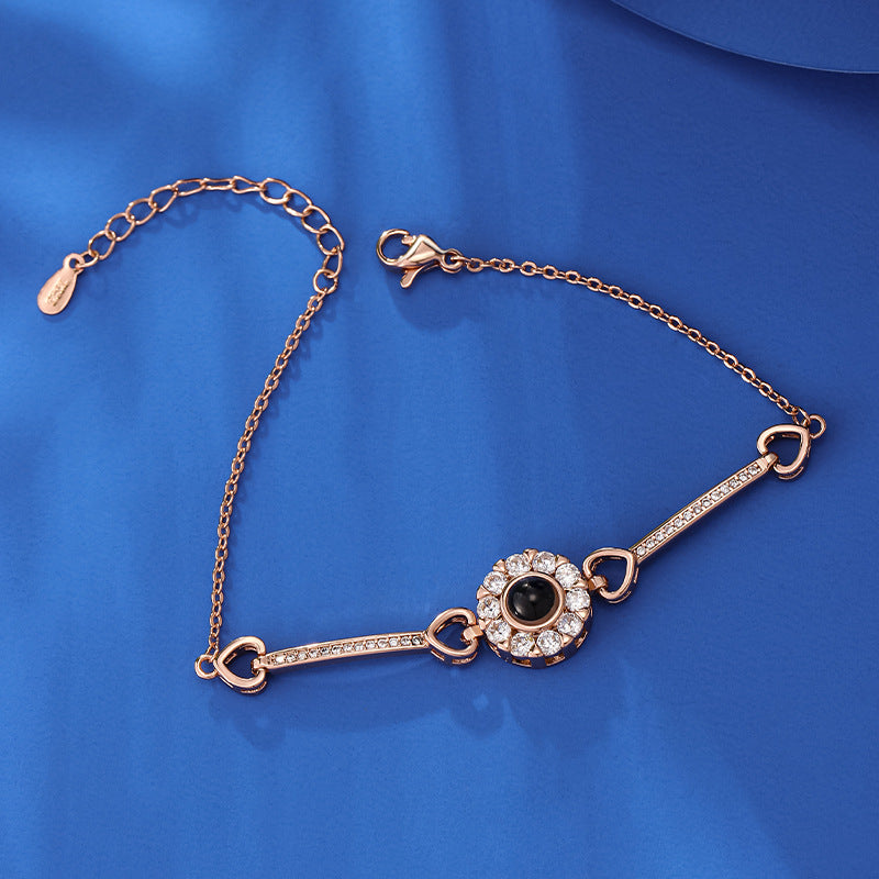 Diamond Heart – Personalisiertes Foto projektion armband