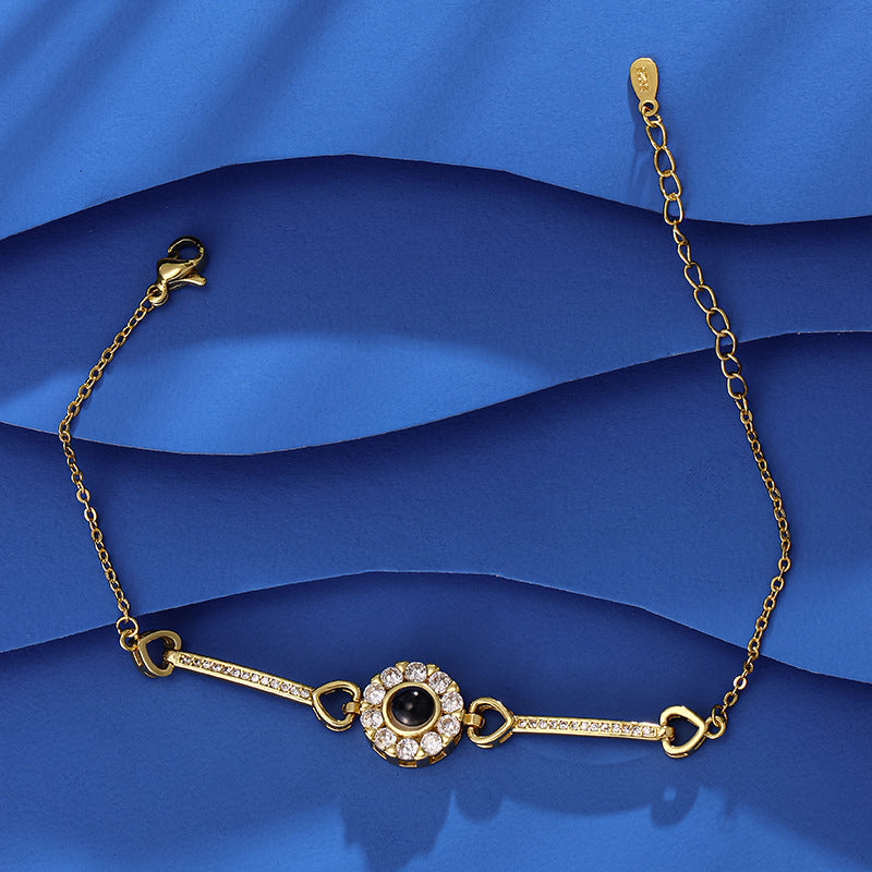 Diamond Heart – Personalisiertes Foto projektion armband