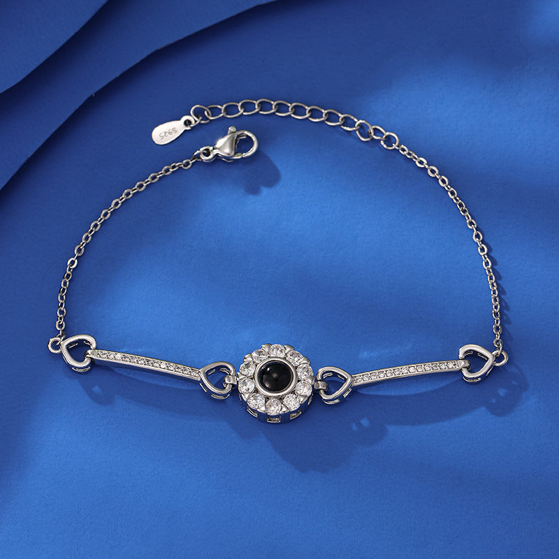 Diamond Heart – Personalisiertes Foto projektion armband