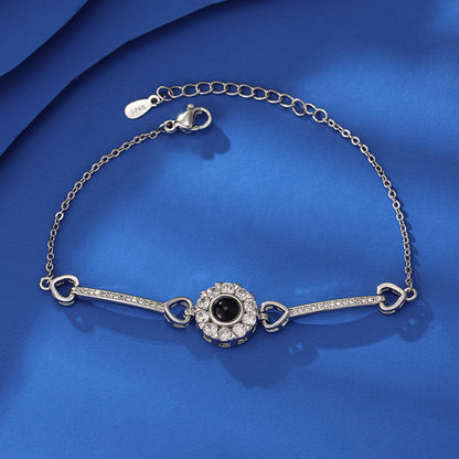 Diamond Heart – Personalisiertes Foto projektion armband