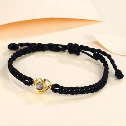 Schwarzes Bildarmband als Geschenk