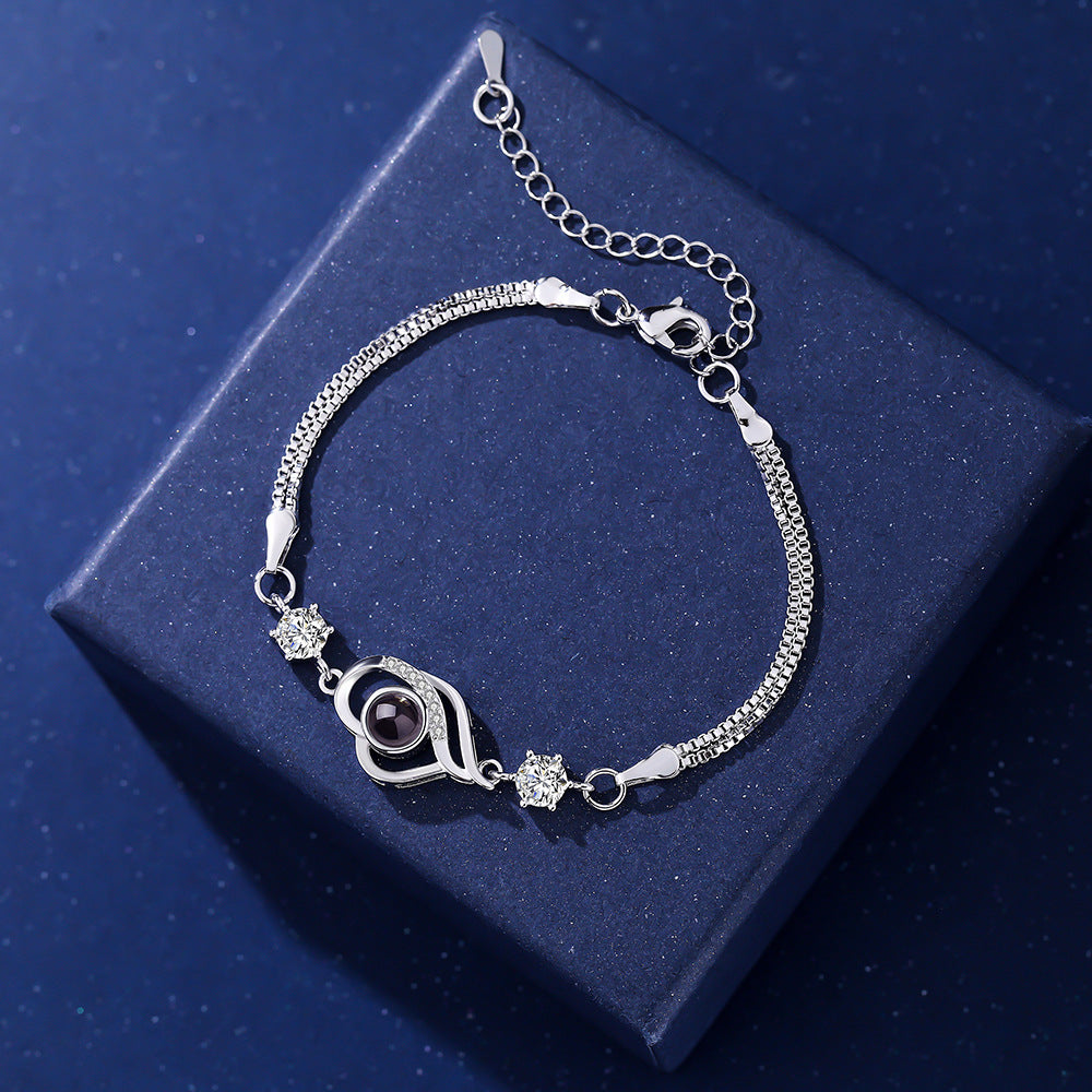 Doppelherz Foto projektion armband