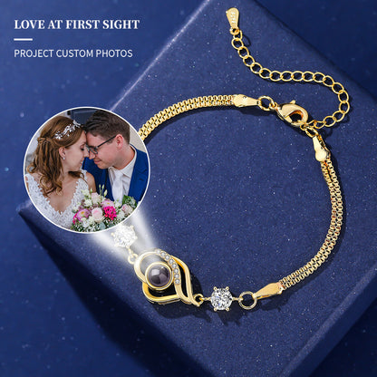 Doppelherz Foto projektion armband