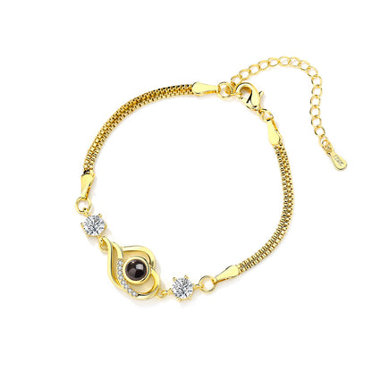 Doppelherz Foto projektion armband