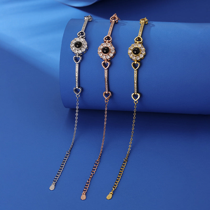 Diamond Heart – Personalisiertes Foto projektion armband