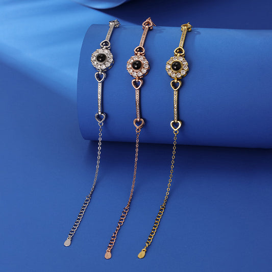 Diamond Heart – Personalisiertes Foto projektion armband