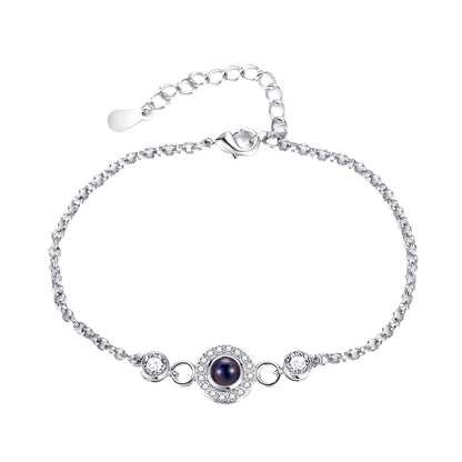 Virales rundes Geburtsstein - Fotoarmband