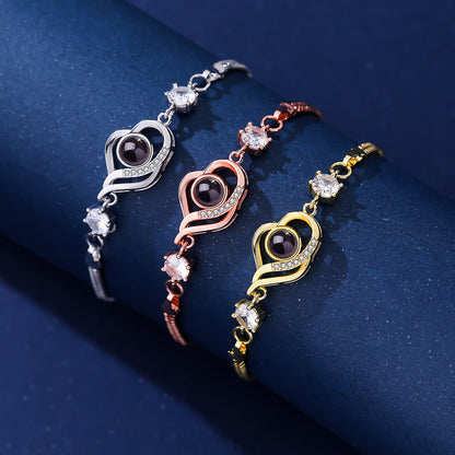 Doppelherz Foto projektion armband