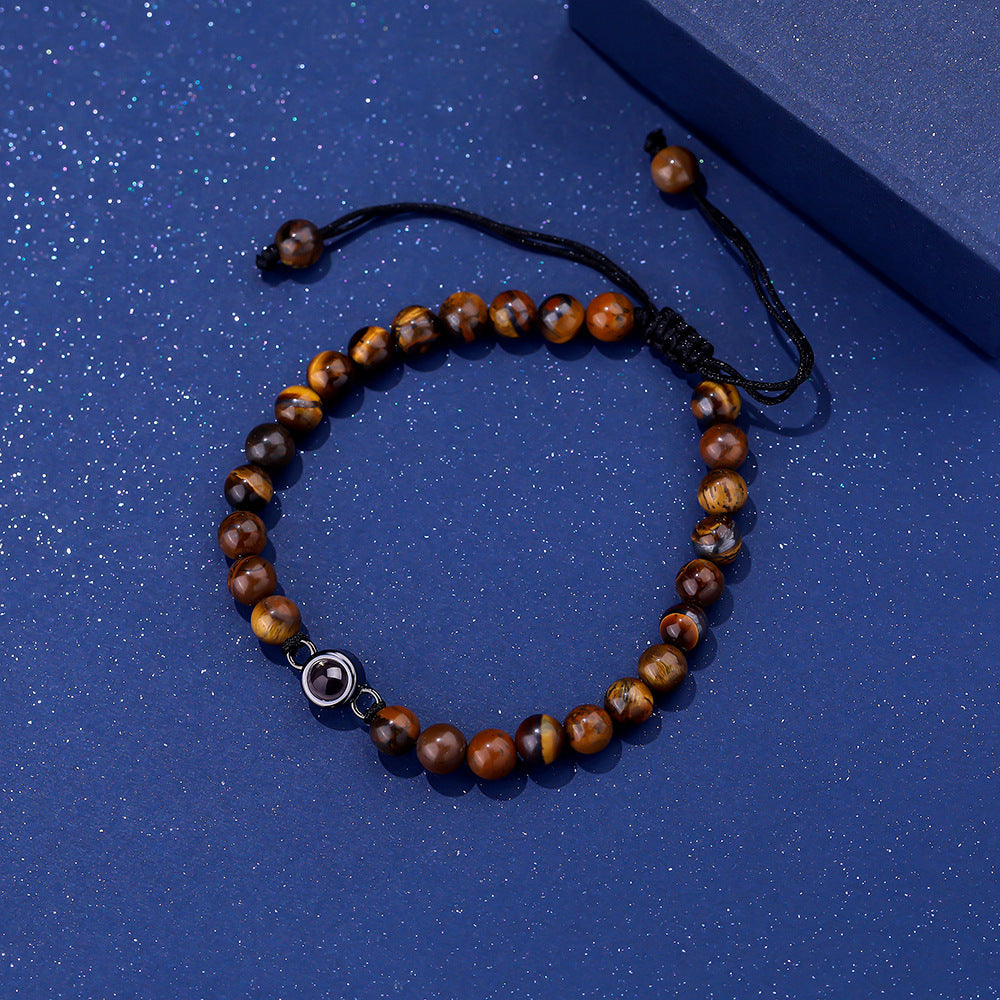 Neues Fotoarmband mit Anhänger aus synthetischen runden Perlen