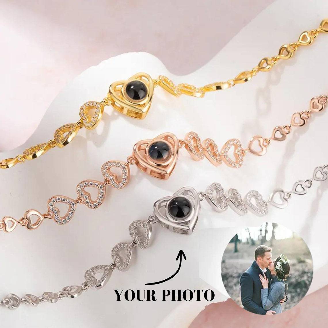 Herz-Armband mit Foto-Projektion – Erinnerungsarmban