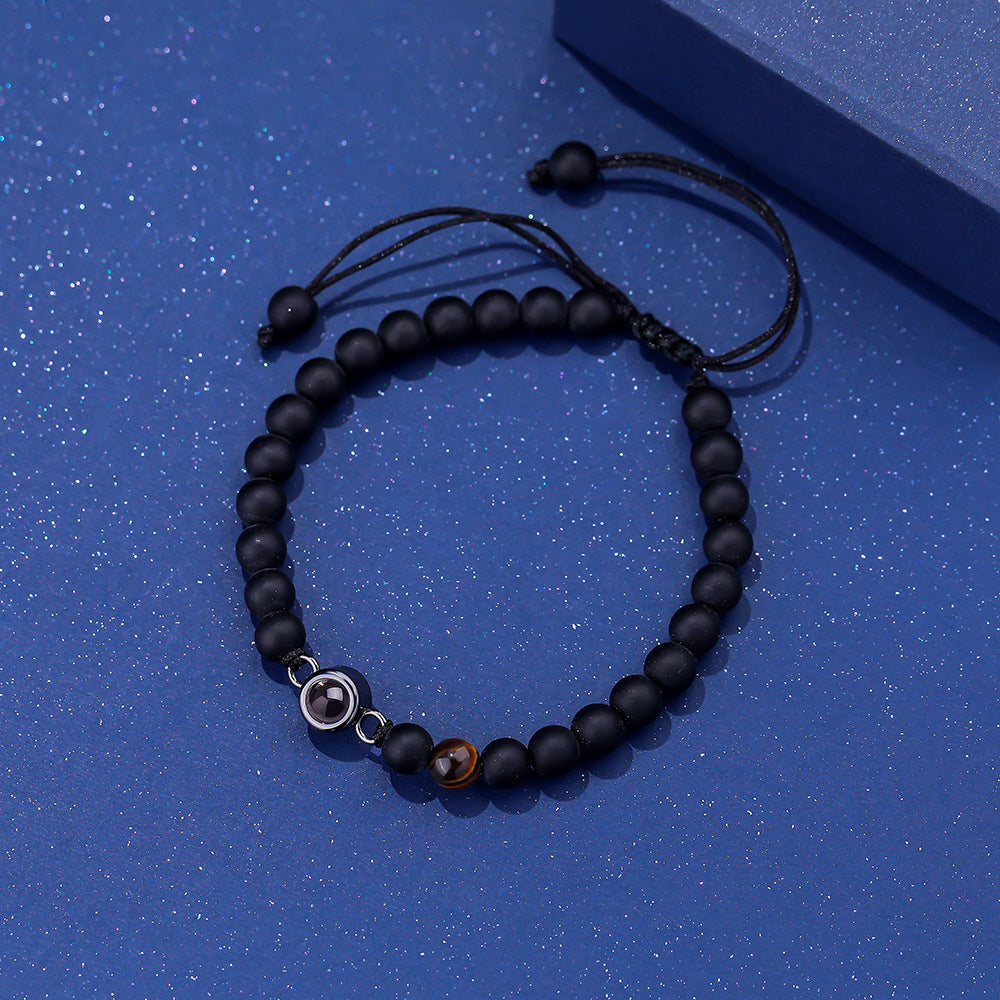 Neues Fotoarmband mit Anhänger aus synthetischen runden Perlen