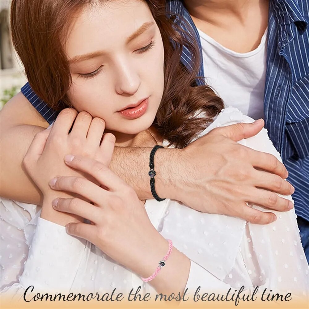 Geflochtenes Stoffarmband mit individuellem Foto