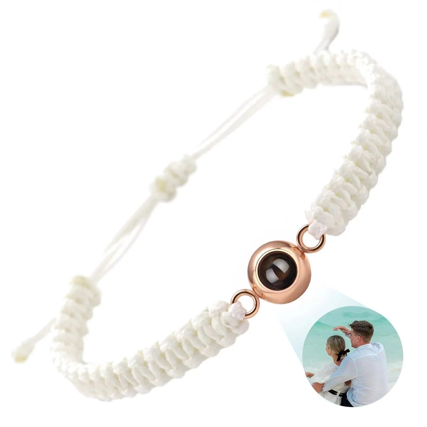 Geflochtenes Stoffarmband mit individuellem Foto