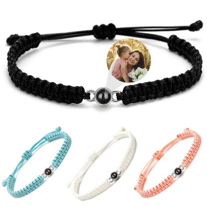 Geflochtenes Stoffarmband mit individuellem Foto