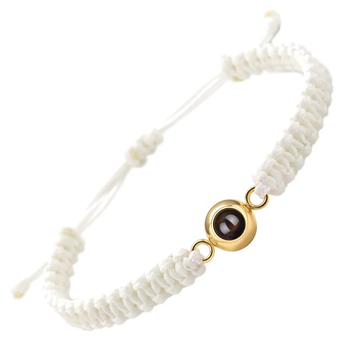 Geflochtenes Stoffarmband mit individuellem Foto