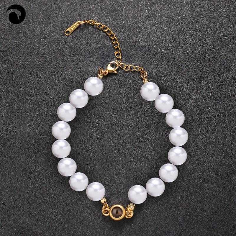 luxuriöses Perlen Punkt-Projektion Armband