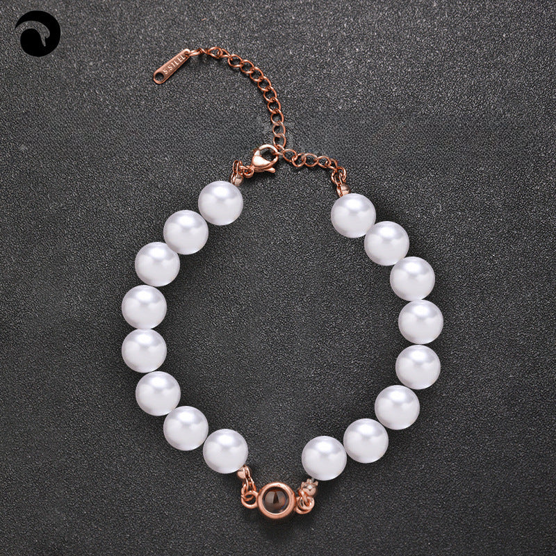 luxuriöses Perlen Punkt-Projektion Armband