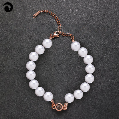 luxuriöses Perlen Punkt-Projektion Armband