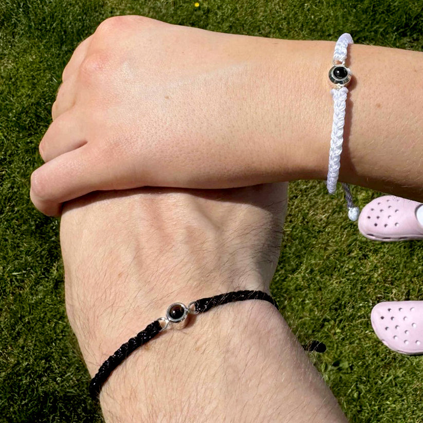 Geflochtenes Stoffarmband mit individuellem Foto