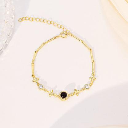 Vierblättriges Kleeblatt-Projektionsarmband