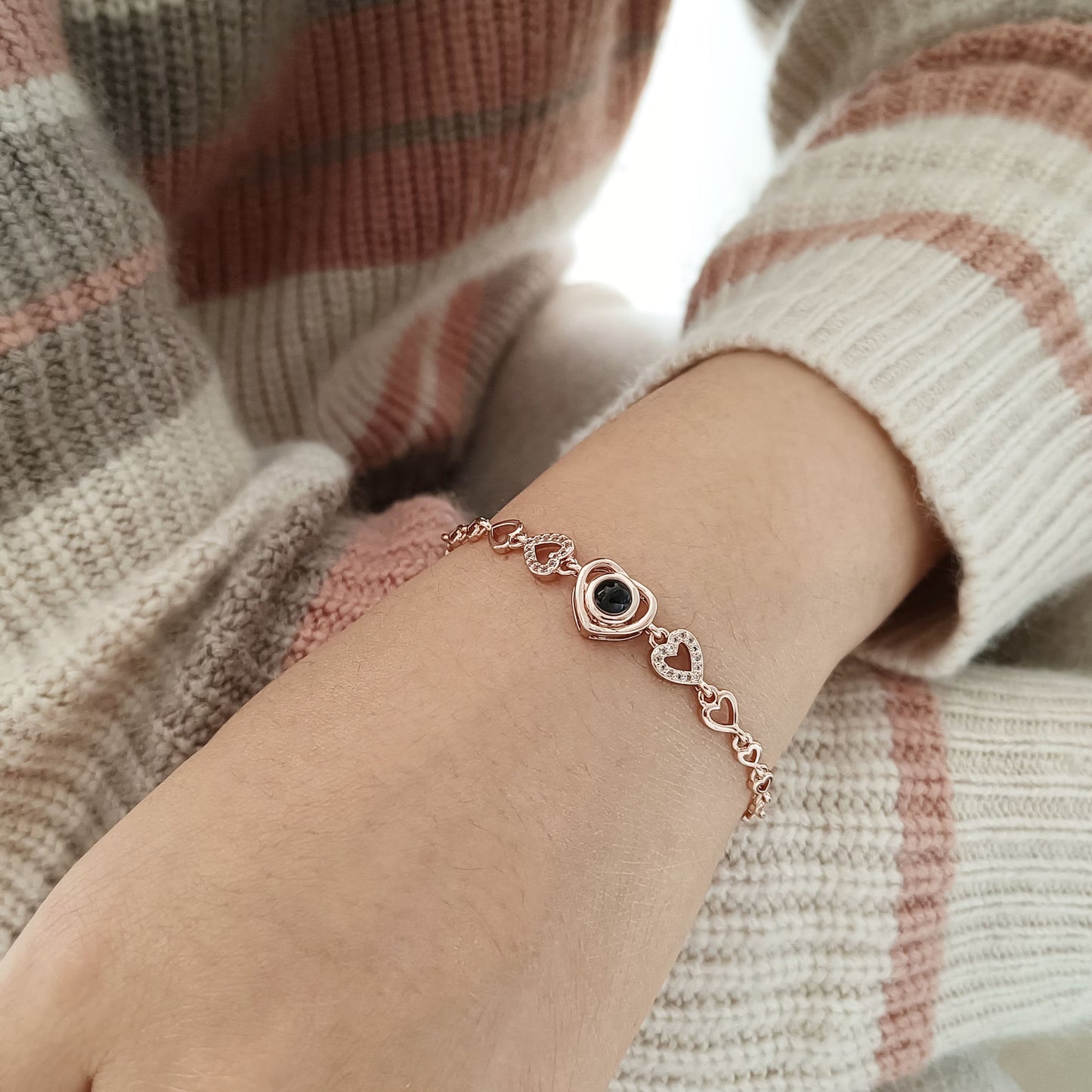 Herz-Armband mit Foto-Projektion – Erinnerungsarmban