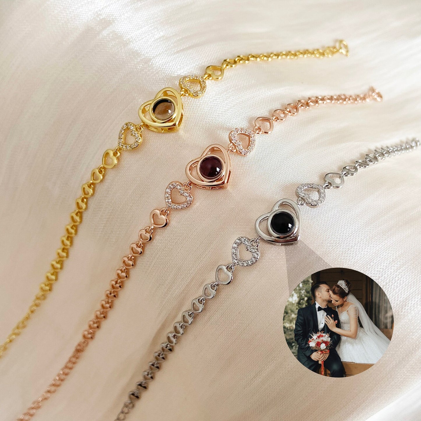 Herz-Armband mit Foto-Projektion – Erinnerungsarmban