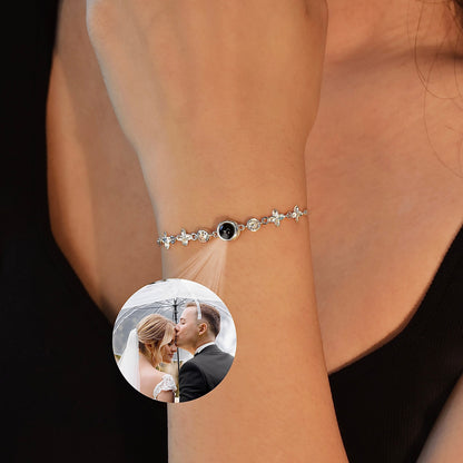 Vierblättriges Kleeblatt-Projektionsarmband