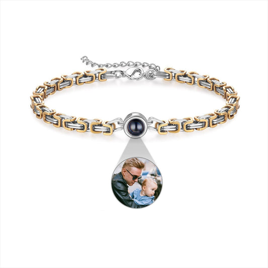 Fotoarmband aus Titan-Edelstahl – Geschenk für Paare