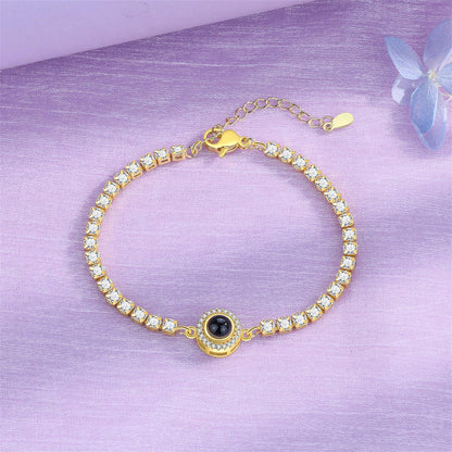 Zircon Gemstone Tennis Chain - Foto projektion armband