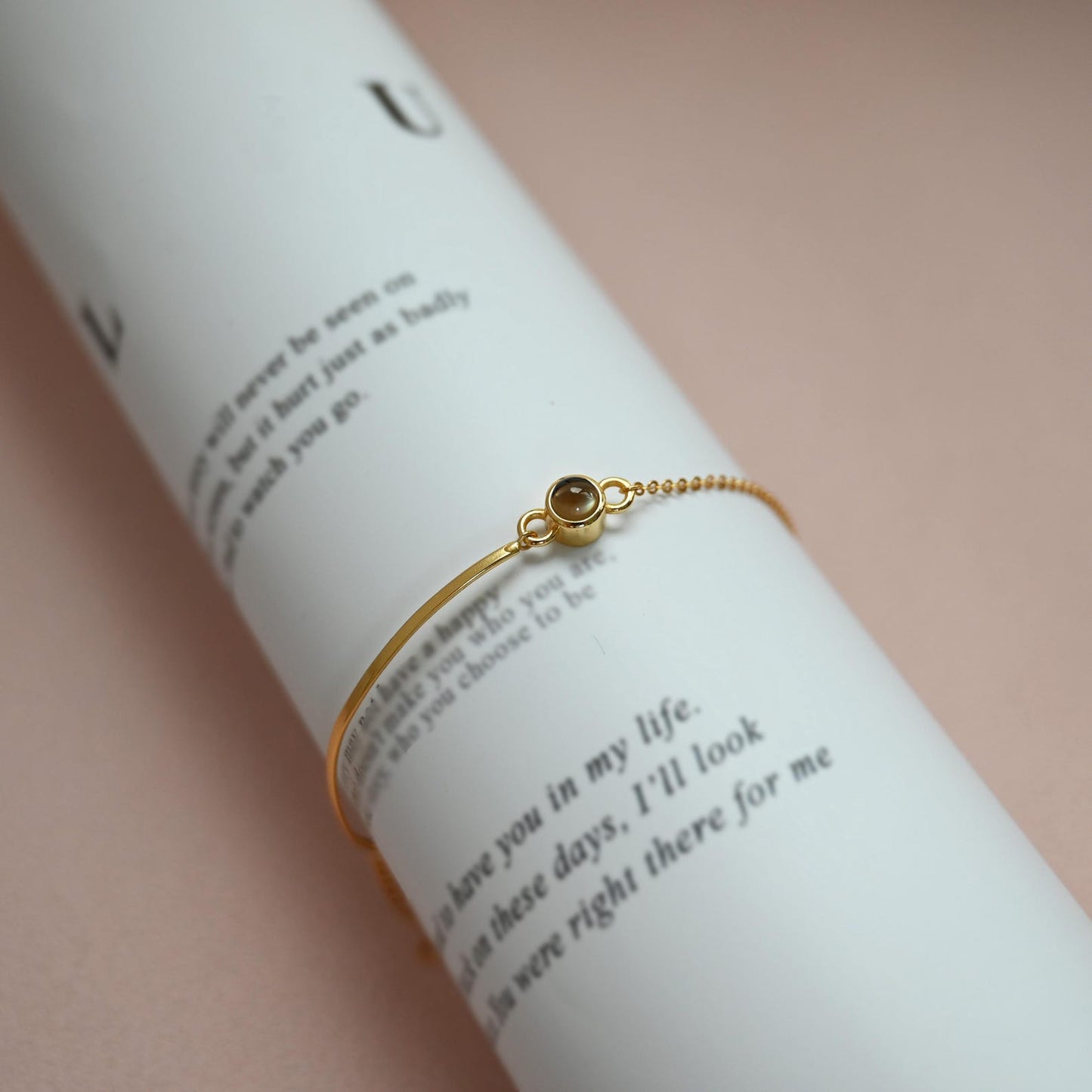 Sterling Silber Armband mit Foto-Projektion